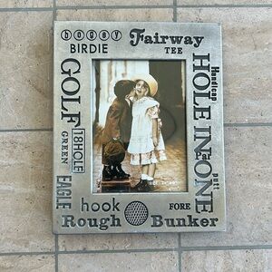 Huann Dean Picture Frame Pewter Golf design for your loved one.